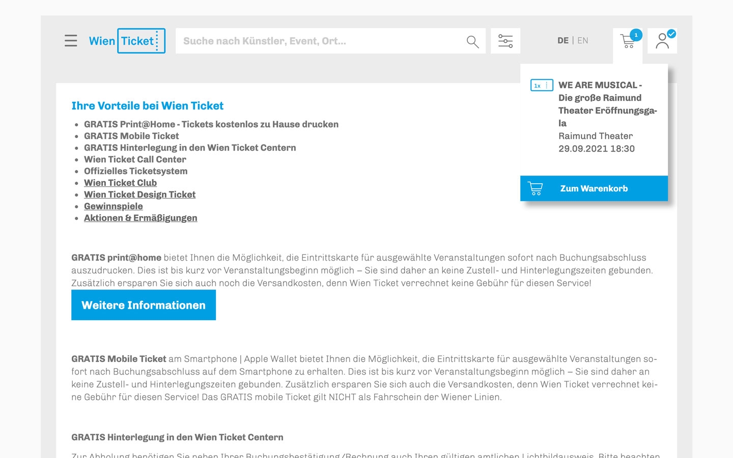 WT Wien Ticket | wien-ticket.at | 2021 (Screen Only 02) © echonet communication GmbH